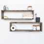 Hanah Home Aa007 Estantería de pared de madera de abeto Color Nogal